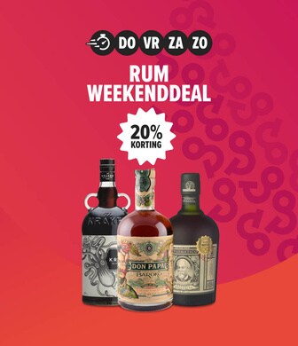 Weekenddeal rum met 20% korting